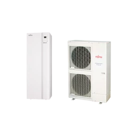 Fujitsu Waterstage High Power HPDUO 11/3F WGYK160DG9 / WOYK112LCTA levegő-víz osztott hőszivattyú, 190 literes HMV tartállyal, 3 fázisú, R410, (10,8kW)