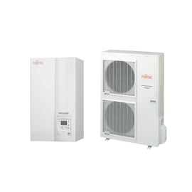 Fujitsu Waterstage High Power V2 HP 14/1F WSYG140DG6 / WOYG140LCTA levegő-víz osztott hőszivattyú, 1 fázisú, R410A, (13,5kW)