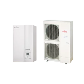Fujitsu Waterstage High Power V2 HP 16/3F WSYK160DG9 / WOYK160LCTA levegő-víz osztott hőszivattyú, 3 fázisú, R410A, (15,2kW)