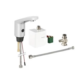 Geberit 185 álló automata mosdócsaptelep generátorral, külső keverőszeleppel 116.365.21.1