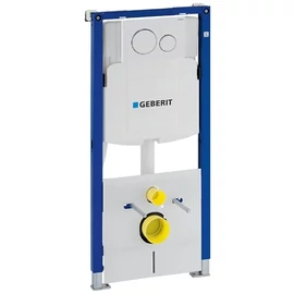 Geberit 111.301.KJ.5 Duofix WC szerelőelem UP320 tartállyal + Sigma20 nyomólap Fehér/fényes króm/fehér színű