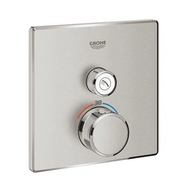 Grohe Grohtherm SmartControl Termosztát falsík mögötti telepítéshez, 1 fogyasztóra, matt szuperacél 29123DC0