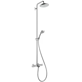 Hansgrohe Croma 220 Air 1jet Showerpipe zuhanyrendszer kádhoz kádtöltő csapteleppel 27223 000 (27223000)