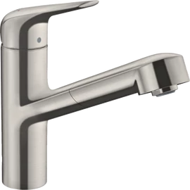 Hansgrohe Focus M4214-H150 egykaros konyhai csaptelep kihúzható kifolyóval, rozsdamentes acél 71829800