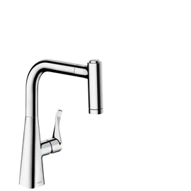 Hansgrohe M7116-H220 egykaros konyhai csaptelep 220 kihúzható zuhanyfejjel rozsdamentes acél hatású 73800800