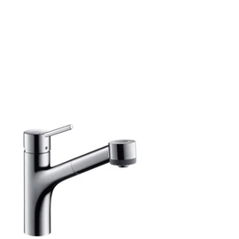 Hansgrohe M5216-H170 egykaros konyhai csaptelep kihúzható zuhanyfejjel, rozsdamentes acél hatású 73860800