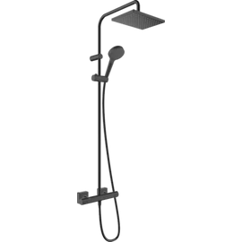 Hansgrohe Vernis Shape Showerpipe 230, 1 jet, EcoSmart, termoszáttal matt fekete 26097670