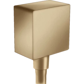Hansgrohe FixFit csőcsatlakozás Square visszafolyásgátlóval szálcsiszolt bronz 26455140