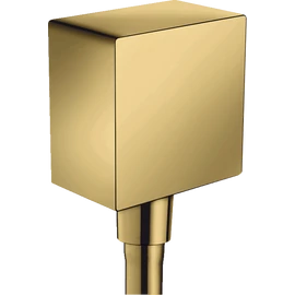 Hansgrohe FixFit csőcsatlakozás Square visszafolyásgátlóval polírozott arany hatású 26455990