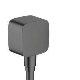 Hansgrohe FixFit csőcsatlakozás visszafolyásgátlóval szálcsiszolt fekete/króm 26457340