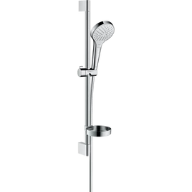 Hansgrohe Croma Select S Zuhanyszett Vario 65 cm-es zuhanyrúddal és szappantartóval fehér/króm 26566400