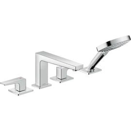 Hansgrohe Metropol 4-lyukú peremre szerelhető kádcsaptelep nyitókarral króm 32553000