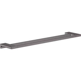 Hansgrohe AddStoris Fürdőlepedő tartó dupla sínnel szálcsiszolt fekete/króm 41743340