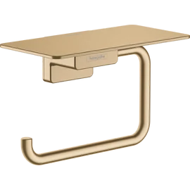 Hansgrohe AddStoris WC papír tartó, polccal szálcsiszolt bronz 41772140