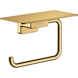 Hansgrohe AddStoris WC papír tartó, polccal polírozott arany hatású 41772990