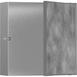 Hansgrohe XtraStoris Rock Falfülke cserélhető ajtóval, 300/300/100 rozsdamentes acél 56085800