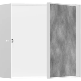 Hansgrohe XtraStoris Rock Falfülke cserélhető ajtóval, 300/300/140 matt fehér 56091700