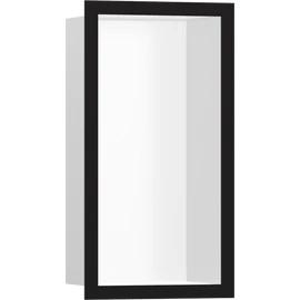 Hansgrohe XtraStoris Individual Falfülke matt fehér színben, design kerettel 300/150/100 matt fekete 56096670