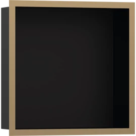 Hansgrohe XtraStoris Individual Falfülke matt fekete színben, design kerettel 300/300/100 szálcsiszolt bronz 56098140