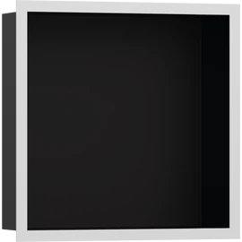 Hansgrohe XtraStoris Individual Falfülke matt fekete színben, design kerettel 300/300/100 matt fehér 56098700