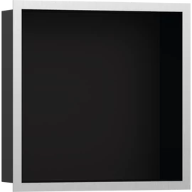 Hansgrohe XtraStoris Individual Falfülke matt fekete színben, design kerettel 300/300/100 rozsdamentes acél 56098800