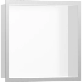 Hansgrohe XtraStoris Individual Falfülke matt fehér színben, design kerettel 300/300/100 rozsdamentes acél 56099800