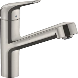 Hansgrohe Focus M42 Egykaros konyhai csaptelep kihúzható kifolyóval nemesacél felület 71814800