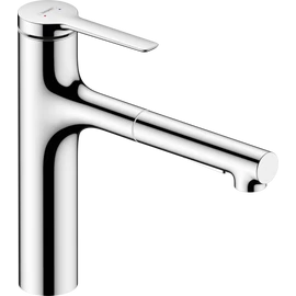 Hansgrohe Zesis M33 Egykaros konyhai csaptelep 160, kihúzható kifolyóval, 2 jet króm 74801000