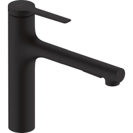 Hansgrohe Zesis M33 Egykaros konyhai csaptelep 160, kihúzható kifolyóval, 2 jet matt fekete 74801670