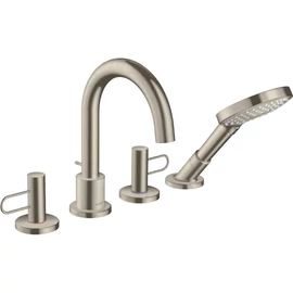 Axor UNO 4-lyukú, peremre építhető csaptelep, loop fogantyúval, szálcsiszolt nikkel, 38445820