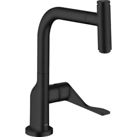 Axor Citterio mosogató csaptelep kihúzható zuhanyfejjel, matt fekete 39861670