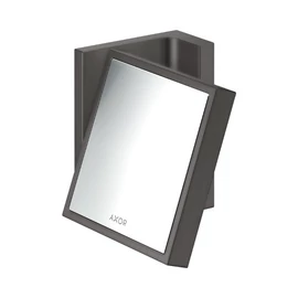 Axor Universal négyszögletes borotválkozó tükör, szálcsiszolt fekete króm 42649340