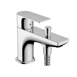 Hansgrohe Rebris E szögletes egykaros kád- és zuhanycsaptelep Monotrou, 2 átfolyási mennyiséggel, króm 72437000