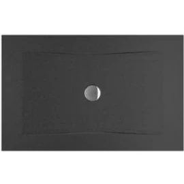 JIKA PURE acél zuhanytálca, 140x90 cm, zajszigeteléssel, csúszásmentes, fekete H2164256160001