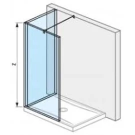 JIKA PURE "L" zuhanyfal 130x90 cm H2694240026681
