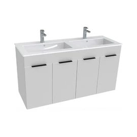JIKA CUBE alsószekrény 2 mosdóval, 4 ajtó, 120x43 cm, fehér H4536611763001