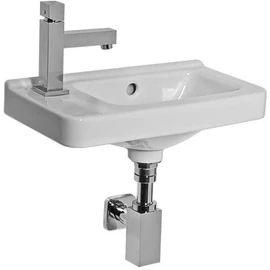 JIKA CUBITO asszimetrikus kézmosó 45x25 cm, bal oldali csaplyukkal, JIKA Perla fehér H8114231001051