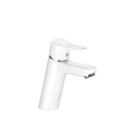 KLUDI Pure&Easy egykaros mosdócsap 100, fehér/króm 372929165