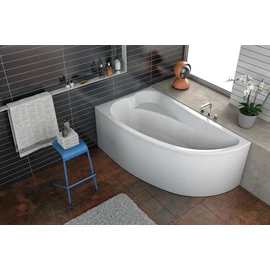 Kolpa-San Calando-D 160x90/MO-1 Előlapos aszimmetrikus sarokkád vízmasszázs rendszerrel 527760 jobbos