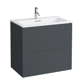 Laufen Mosdó és alsószekrény kombináció, két fiókkal, Kavics szürke H8603356411041