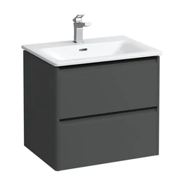 Laufen Kombi csomag 60 cm, vékony mosdó alsószekrénnyel, 2 fiókkal, fiók rendezővel együtt. , Traffic Grey H8617022661041