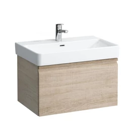 Laufen Alsószekrény és finoman záródó mechanizmussal, 810967 tip. mosdóhoz, 1 fiókkal és belső fiókkal, Fényes tölgy H4834520964791