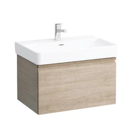 Laufen Alsószekrény és finoman záródó mechanizmussal, 810967 tip. mosdóhoz, 1 fiókkal, Fényes tölgy H4834510964791