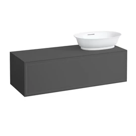 Laufen Alsószekrény 118 × 45 × 35 cm, 1 fiók, kivágással a jobb oldalon, Traffic Grey H4060820856271