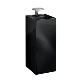 Laufen Szabadon álló mosdó, speciális rejtett lefolyóval túlfolyónyílás nélkül, egy csaplyukkal , Fényes fekete H8113310201111