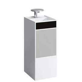 Laufen Szabadon álló mosdó, speciális rejtett lefolyóval túlfolyónyílás nélkül, csaplyuk nélkül , Foltok, fekete szürke H811331D031121