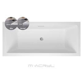 M-Acryl Sabina Pro Slim 160x75 cm egyenes kád kádlábbal 12482