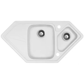 Marmorin Torro egymedencés, gyümölcsmosós, csepegtetős mosogató white 220 613 006