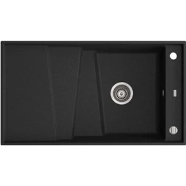 Marmorin BATEA egymedencés gránit mosogató, csepegtetővel, fekete 716 113 002