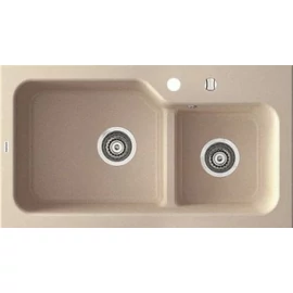 Marmorin AKO egymedencés gránit mosogató, gyümölcsmosóval, bézs 711 503 001